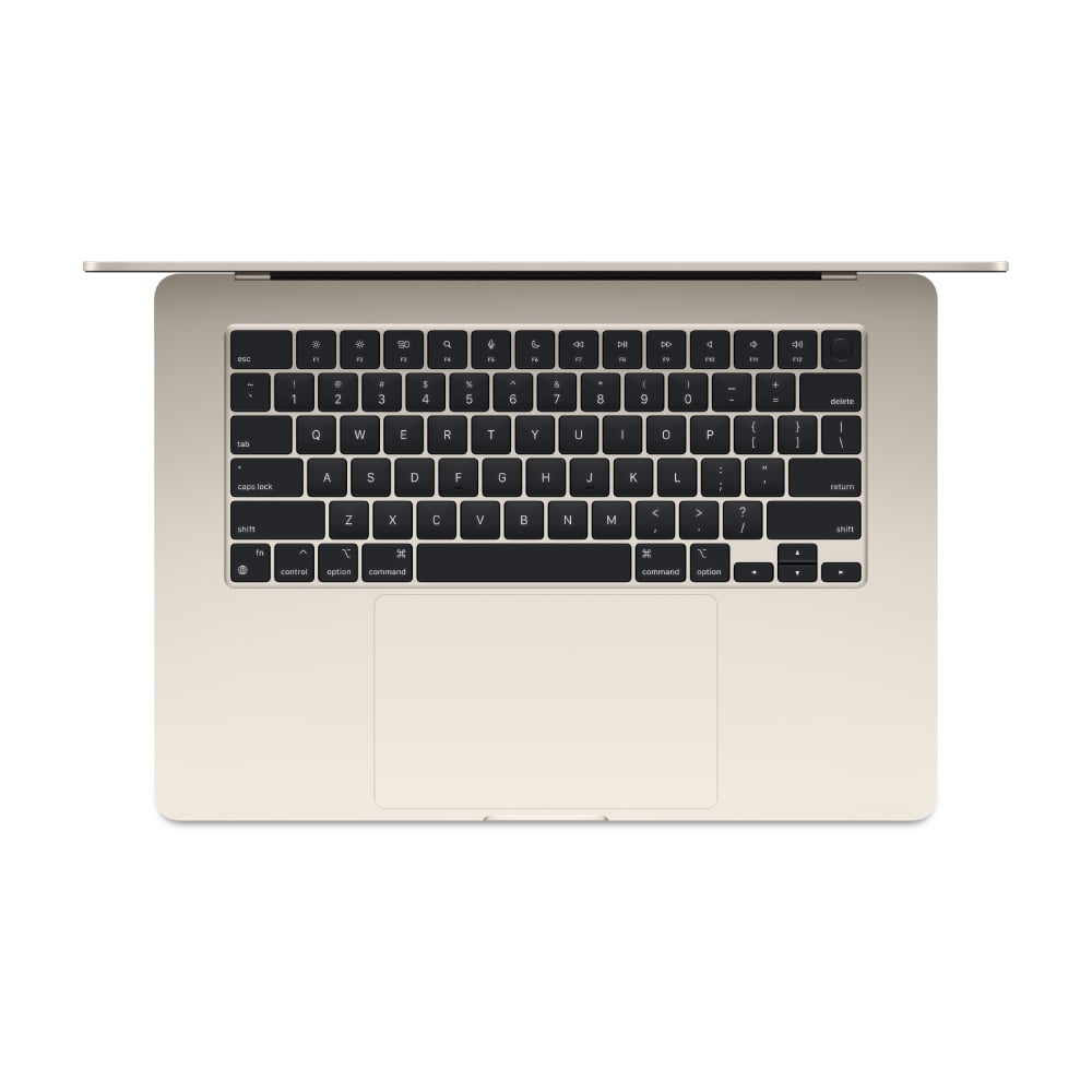 لابتوب Apple MacBook Air مقاس 15 بوصة M3، 16 جيجابايت/1 تيرابايت، 8 وحدة معالجة مركزية/10 وحدة معالجة رسومية، Starlight، لوحة مفاتيح إنجليزية