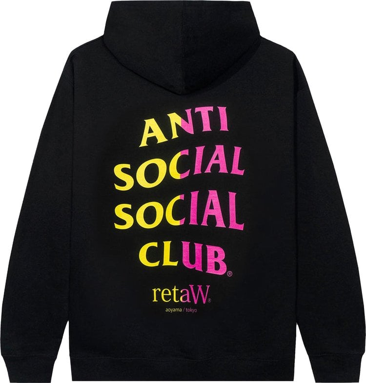 Anti Social Social Club x retaW Hoodie 'Black', black