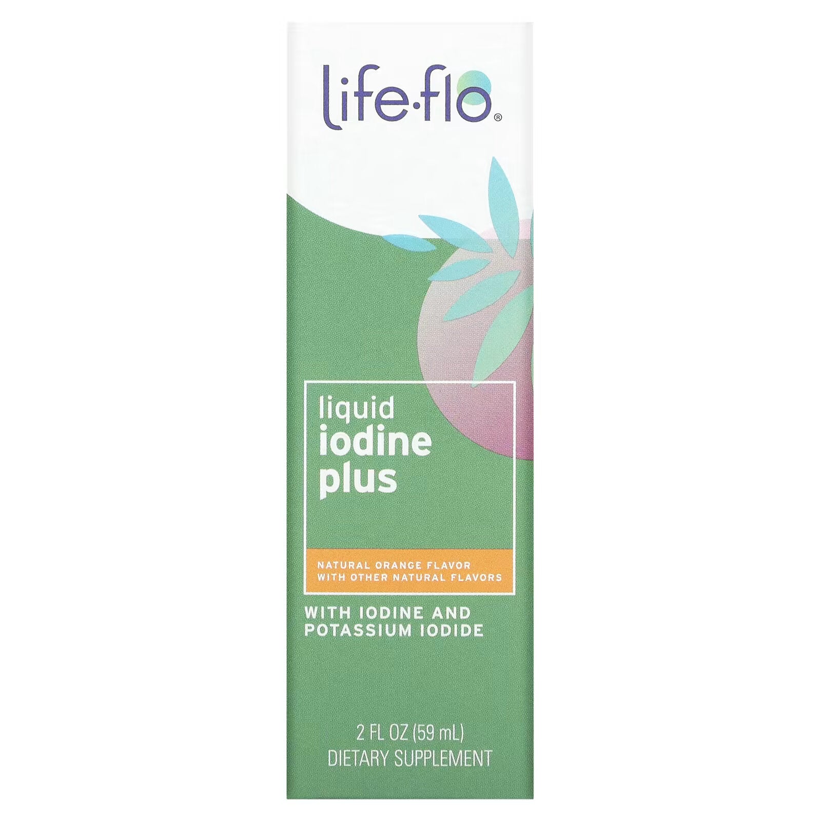 Liquid iodine plus Life-flo orange flavor, 59 ml