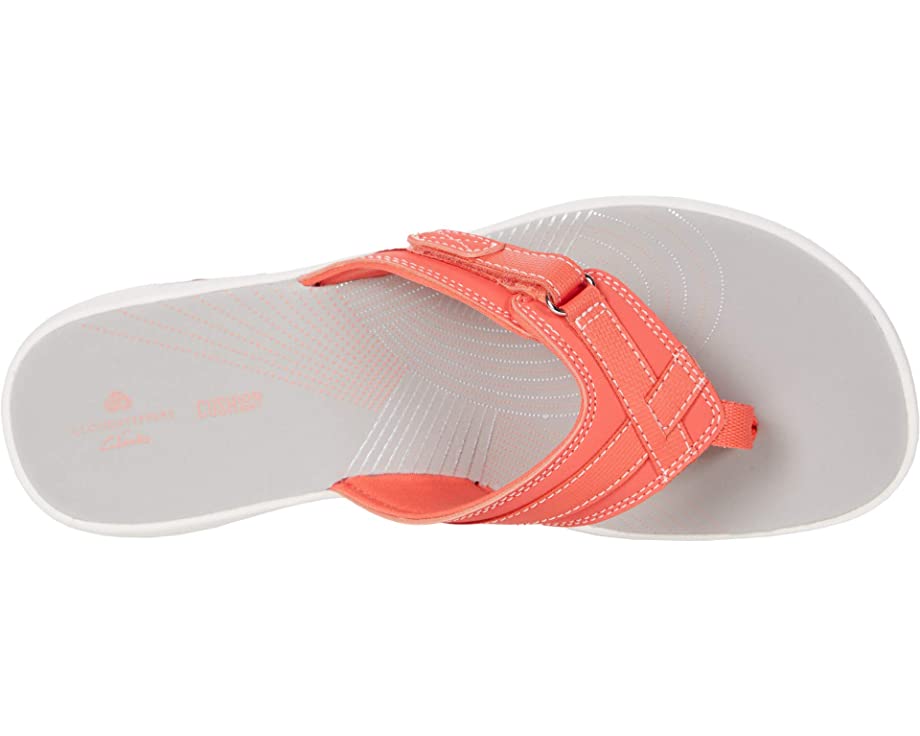 Breeze Sea Clarks sandals, bright coral synthetic