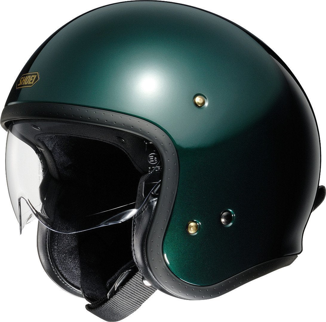 Shoei J Jet helmet, green