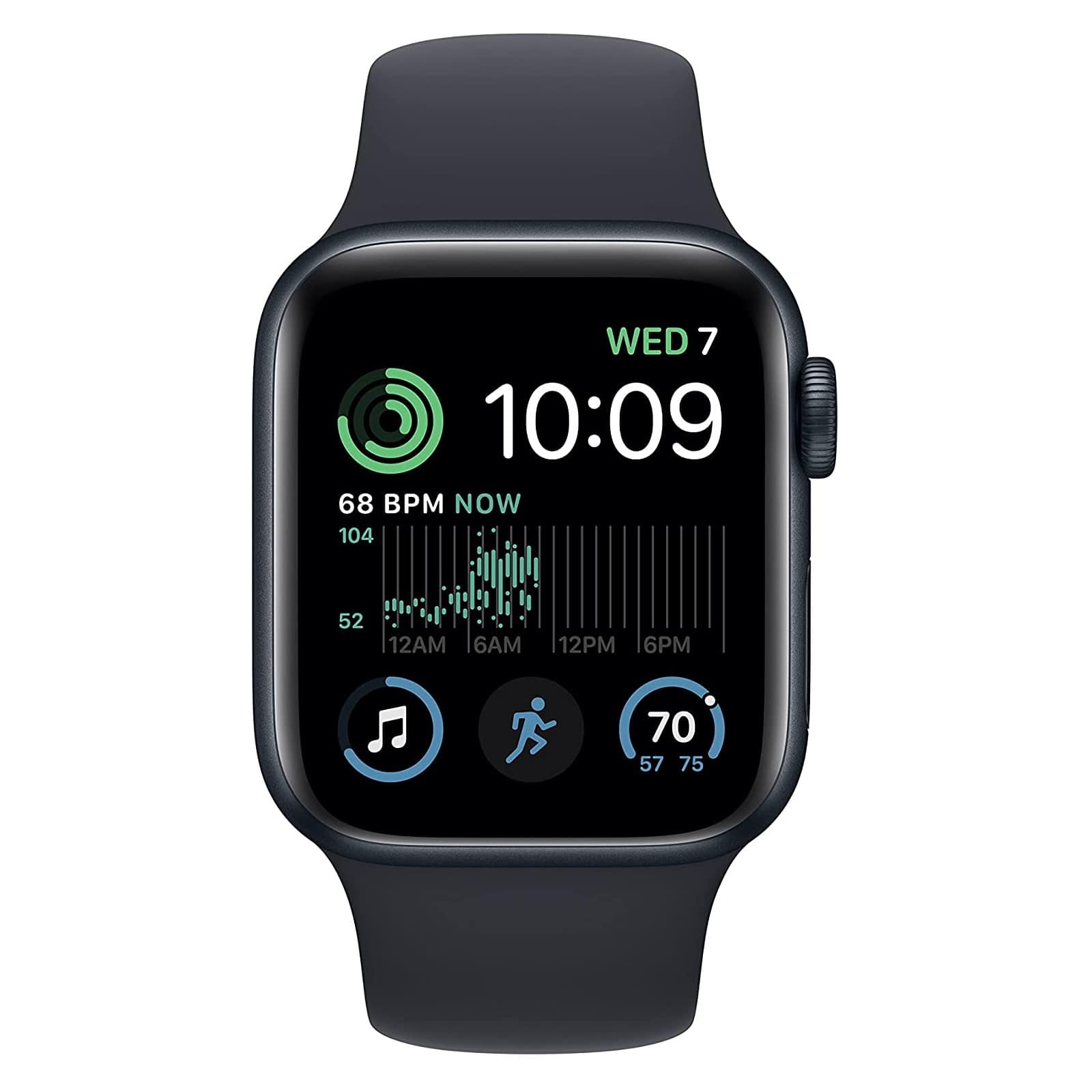 Smartwatch Apple Watch Series SE Gen 2 (GPS), 40 mm, Midnight Aluminum Case/Midnight Sport Band - S/M