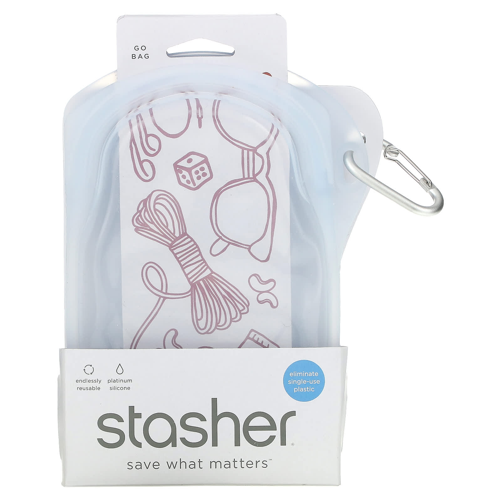 Stasher Go Bag, white