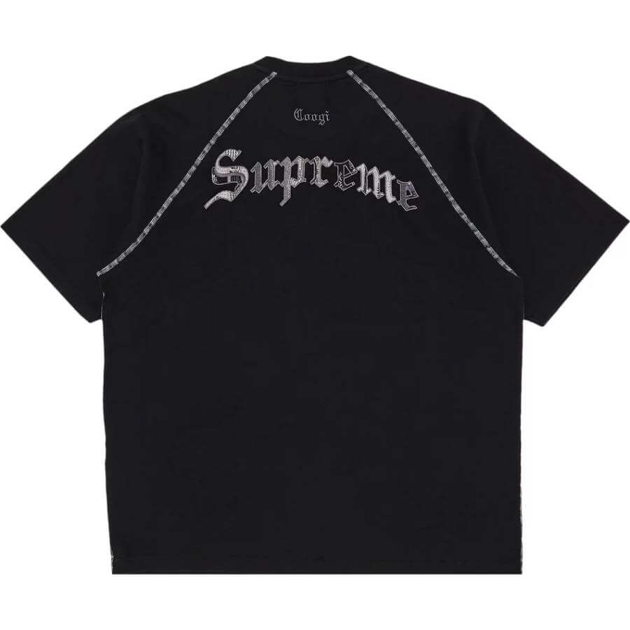 Supreme x Coogi Raglan Short-Sleeve T-Shirt, Black