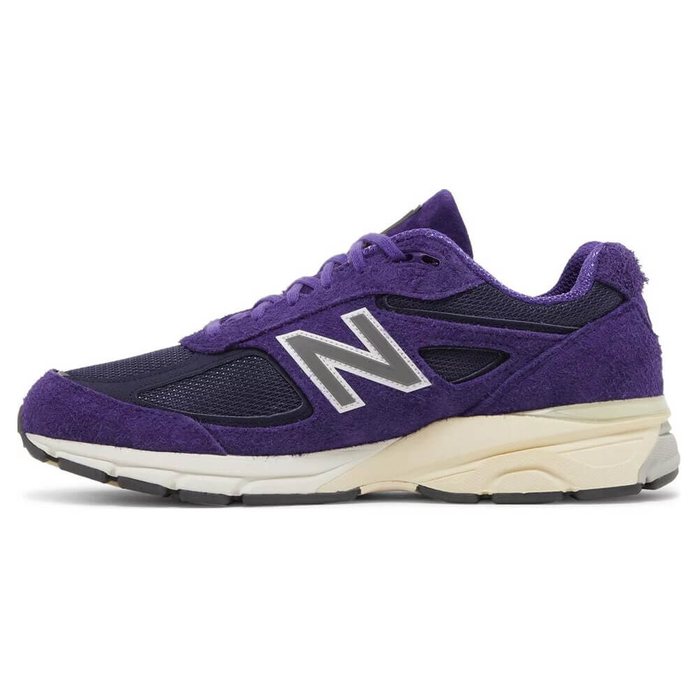 حذاء رياضي New Balance Teddy Santis x 990v4 صنع في الولايات المتحدة الأمريكية، أرجواني، أرجواني/أسود/أبيض