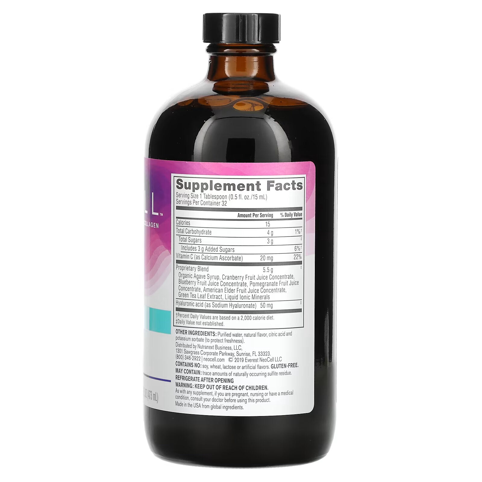 NeoCell, Hyaluronic Acid Syrup, Berry Flavored, 50 mg 16 fl oz (473 ml)