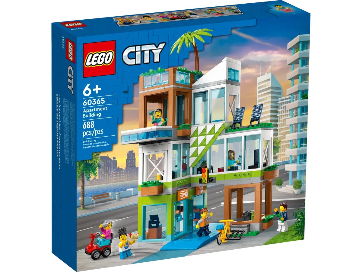 Lego City Apartment Building 60365, 688 pieces