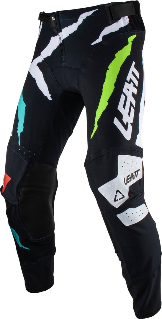 بنطال Leatt 5.5 IKS Tiger Motocross باللون الأسود والأحمر والأزرق