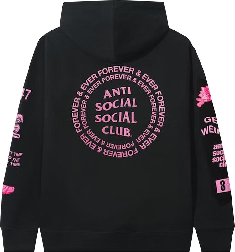 Anti Social Social Club Mantras Hooded Sweatshirt 'Black', black