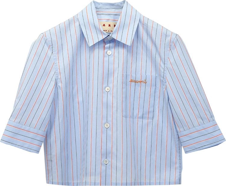 Marni Short-Sleeve Shirt 'Iris Blue', blue