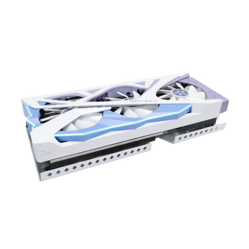 Yeston GeForce RTX 4070 TI SUPER Sakura Hitomi OC video card, 16 GB, white