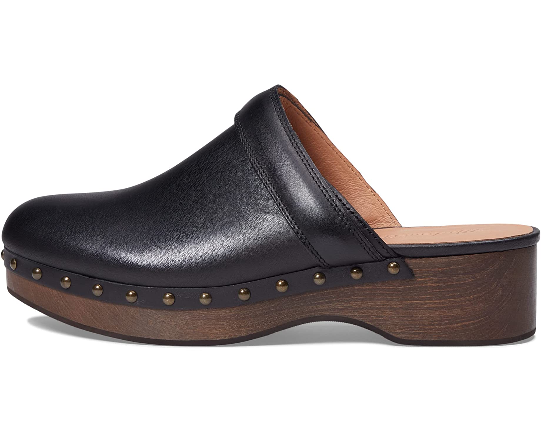 The Cecily Clog in Oiled Leather Madewell, black