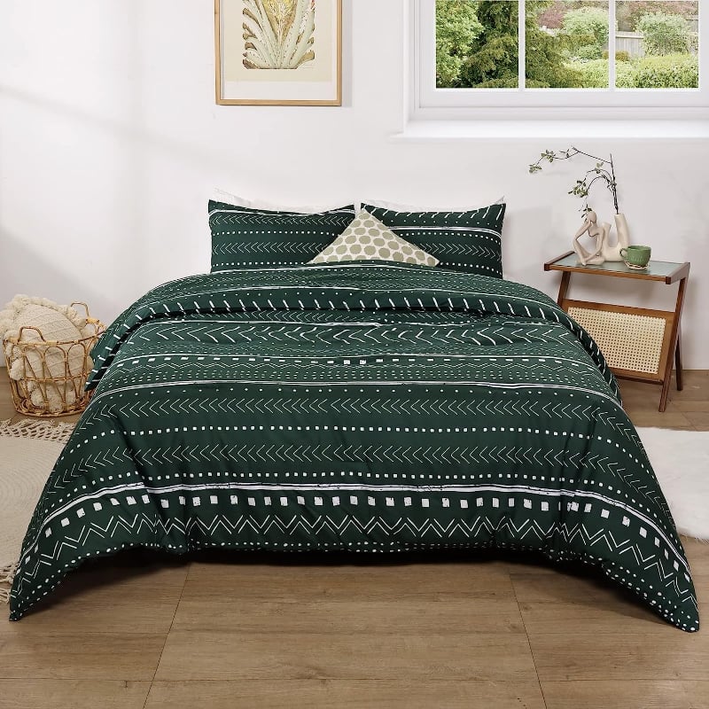 Smoofy Queen 3-Piece Double Bedding Set, Emerald