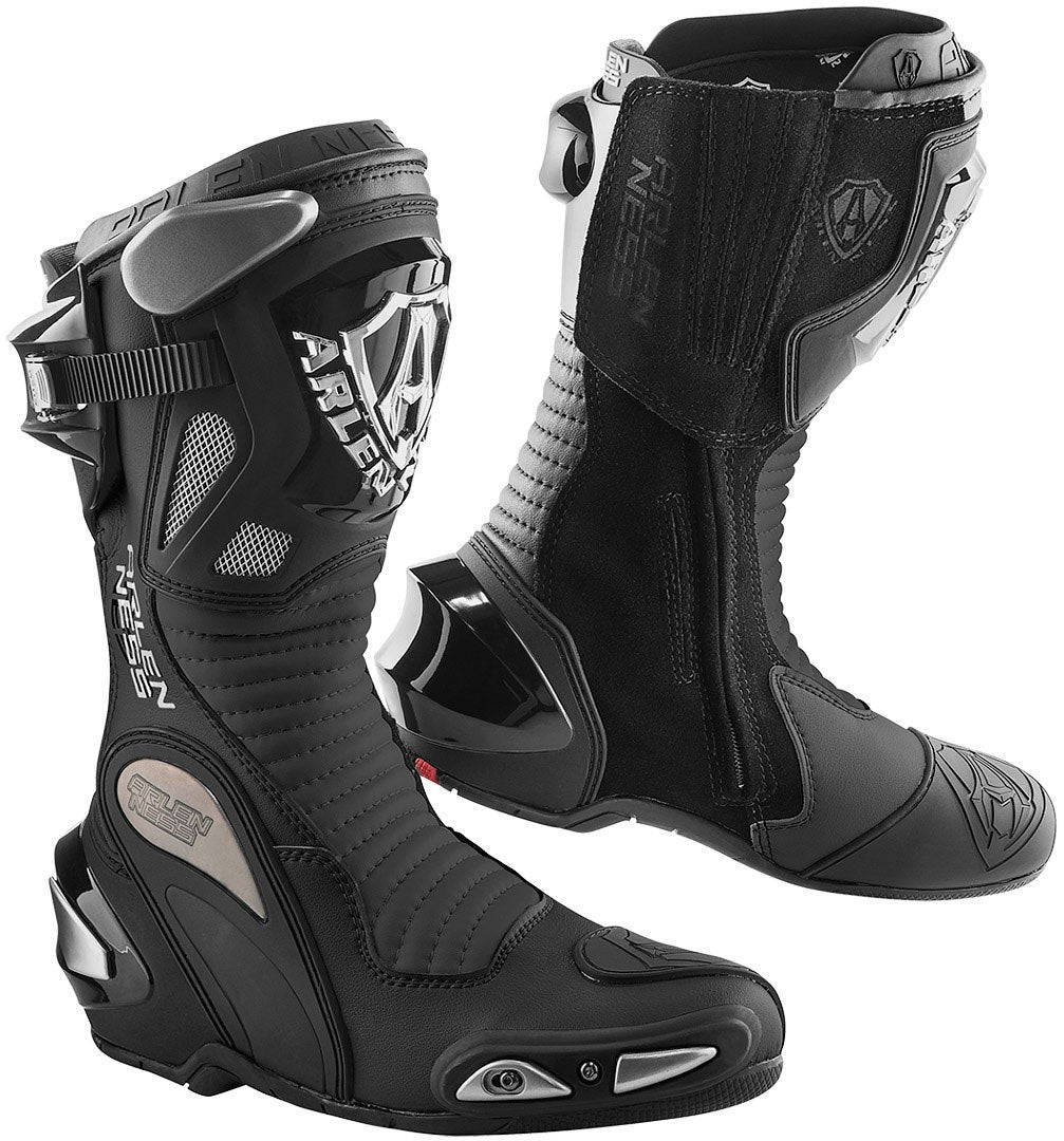 Arlen Ness Xaus Replica Motorcycle Boots, Black