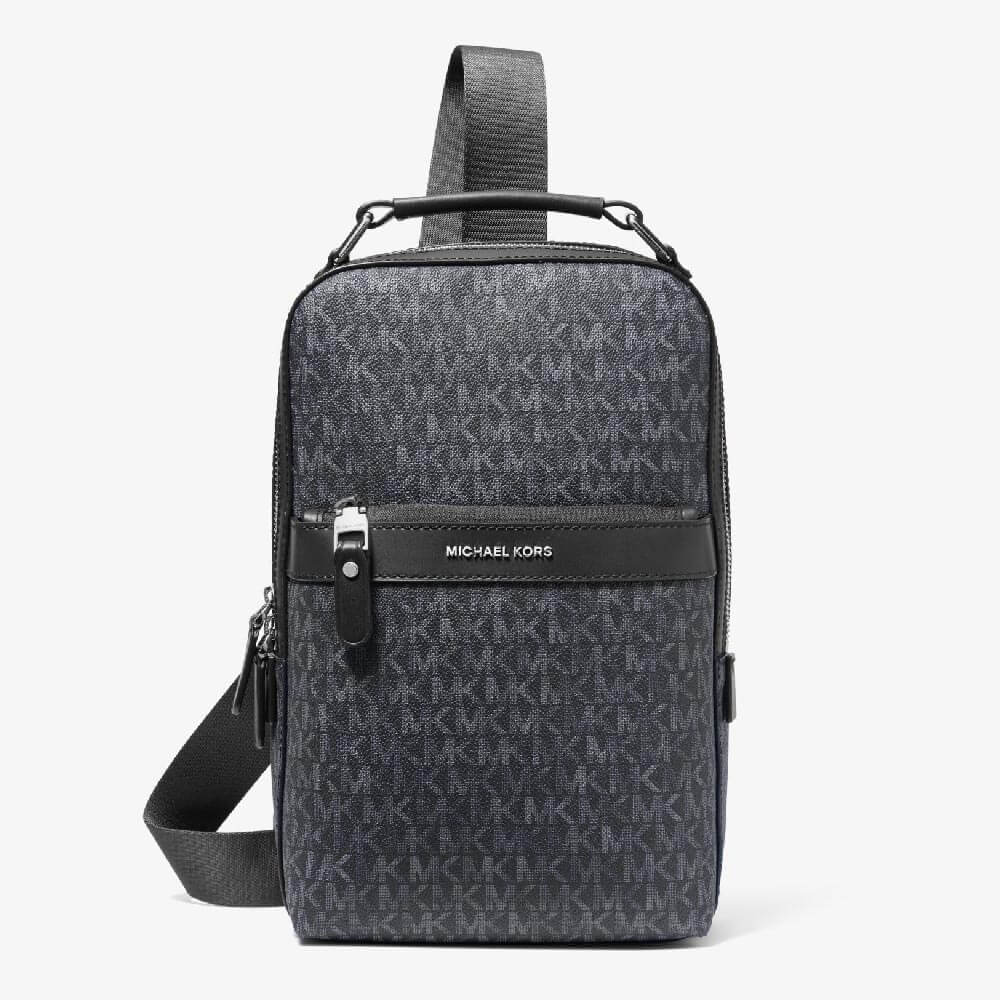 Michael Kors Hudson Logo Backpack, Black/Dark Gray