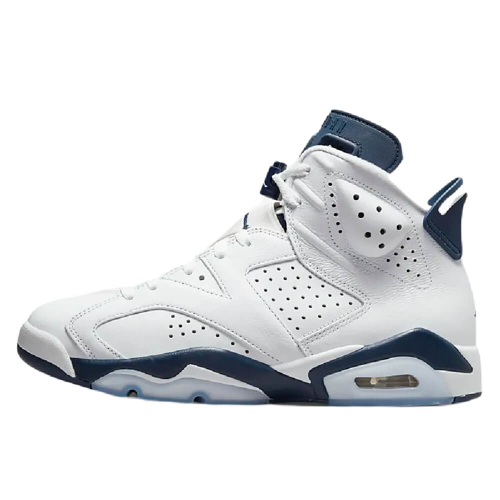 حذاء رياضي Nike Air Jordan 6 Retro للرجال، أبيض/كحلي