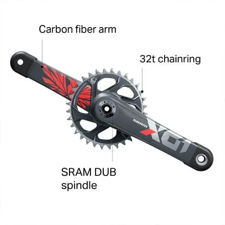 X01 Eagle DUB Cranks - SRAM SuperBoost 157 Lunar Oxy