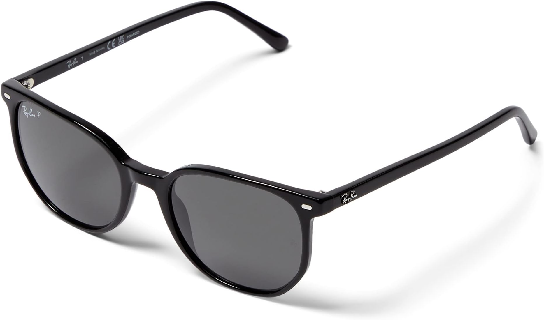 نظارة شمسية 52 مم 0RB2197 Elliot Ray-Ban، أسود/أسود مستقطب