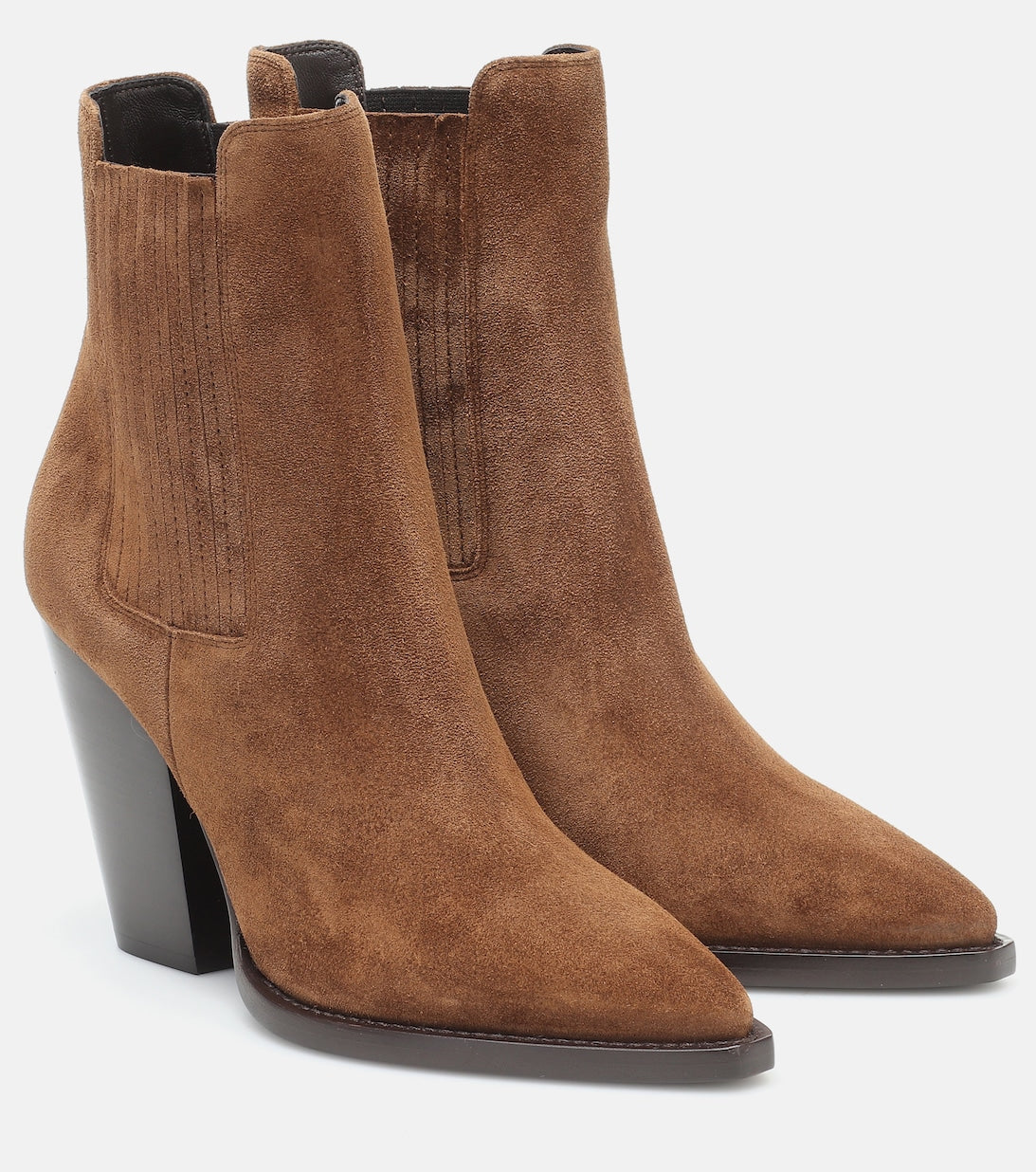 Theo 95 Saint Laurent suede ankle boots, brown