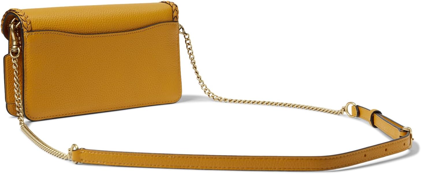 Braided Leather Trim Tabby Chain Clutch COACH Bag, Buttercup