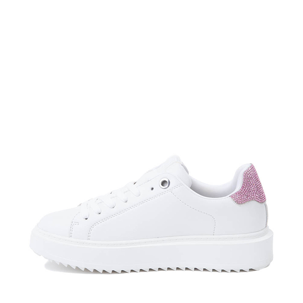 Women's Steve Madden Charlie Sneakers with Rhinestones, White/Pink