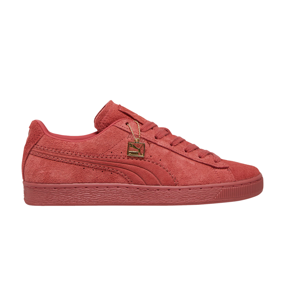 Suede Puma sneakers, red