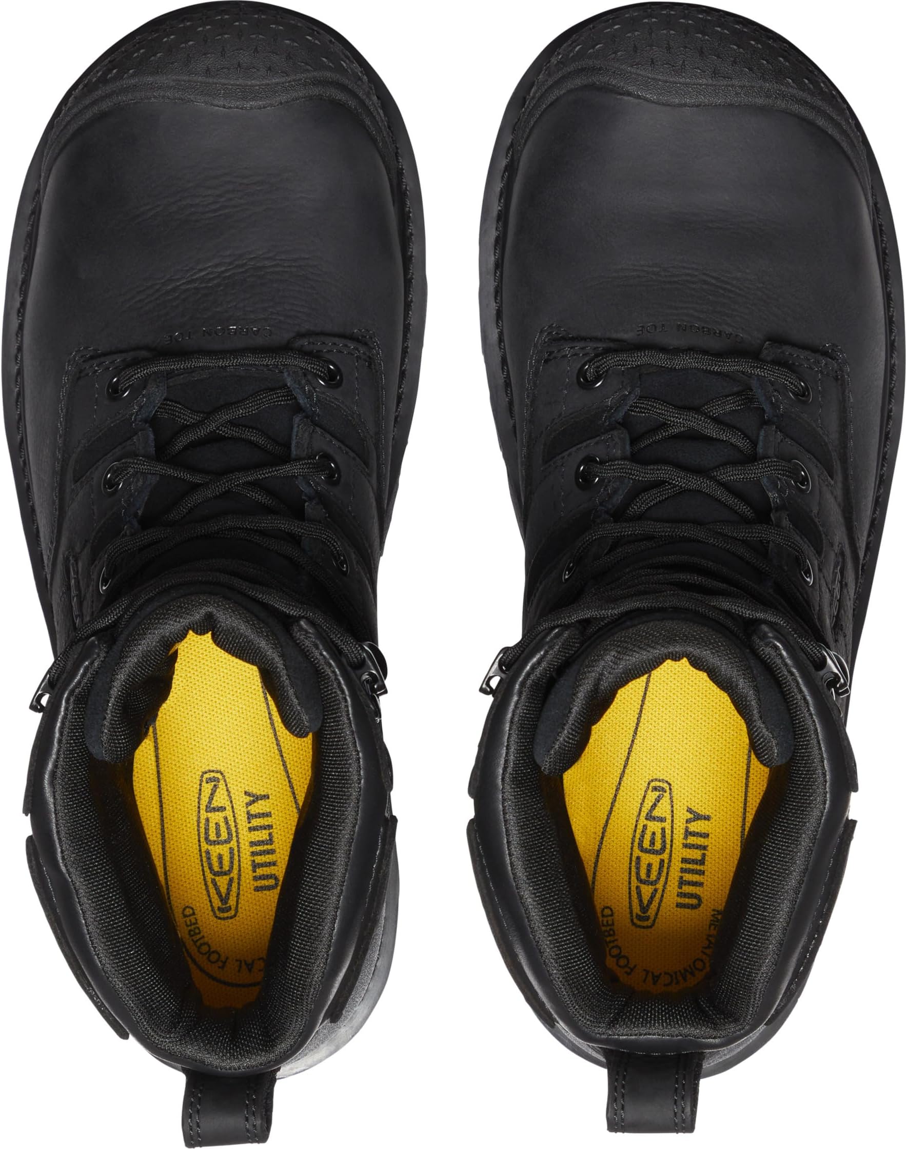 حذاء عمل KEEN Utility مقاوم للماء مقاس 6 بوصات من Camden، باللون الأسود/الأسود