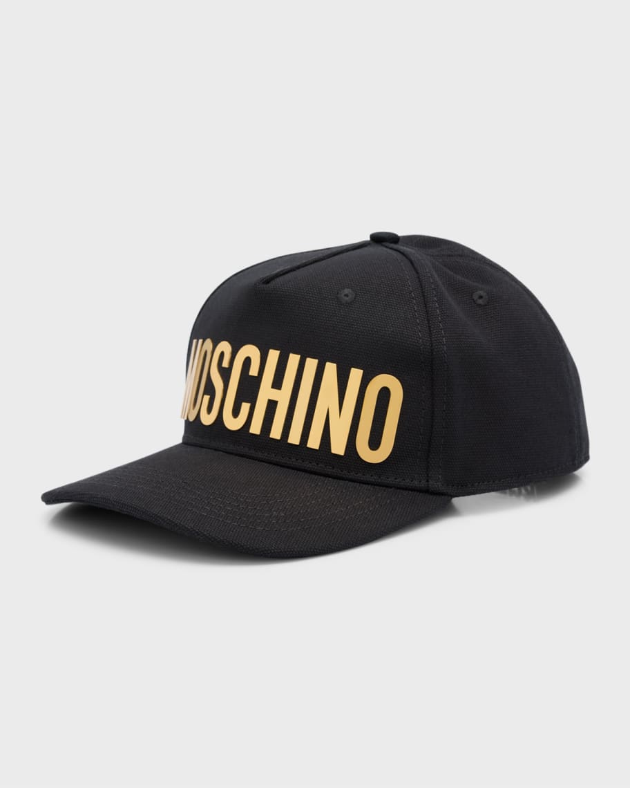 قبعة بيسبول للرجال من Moschino بشعار Cappello مكونة من 5 ألواح