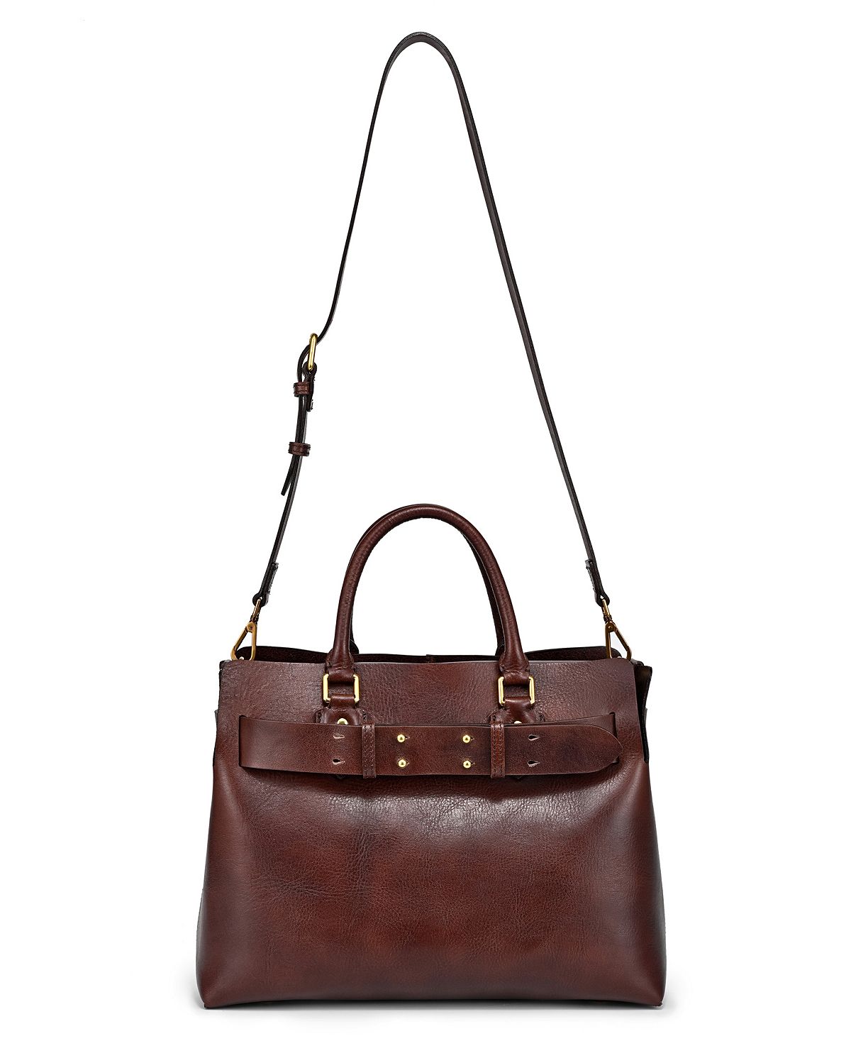 Women's large bag Westland made of genuine leather OLD TREND, brown