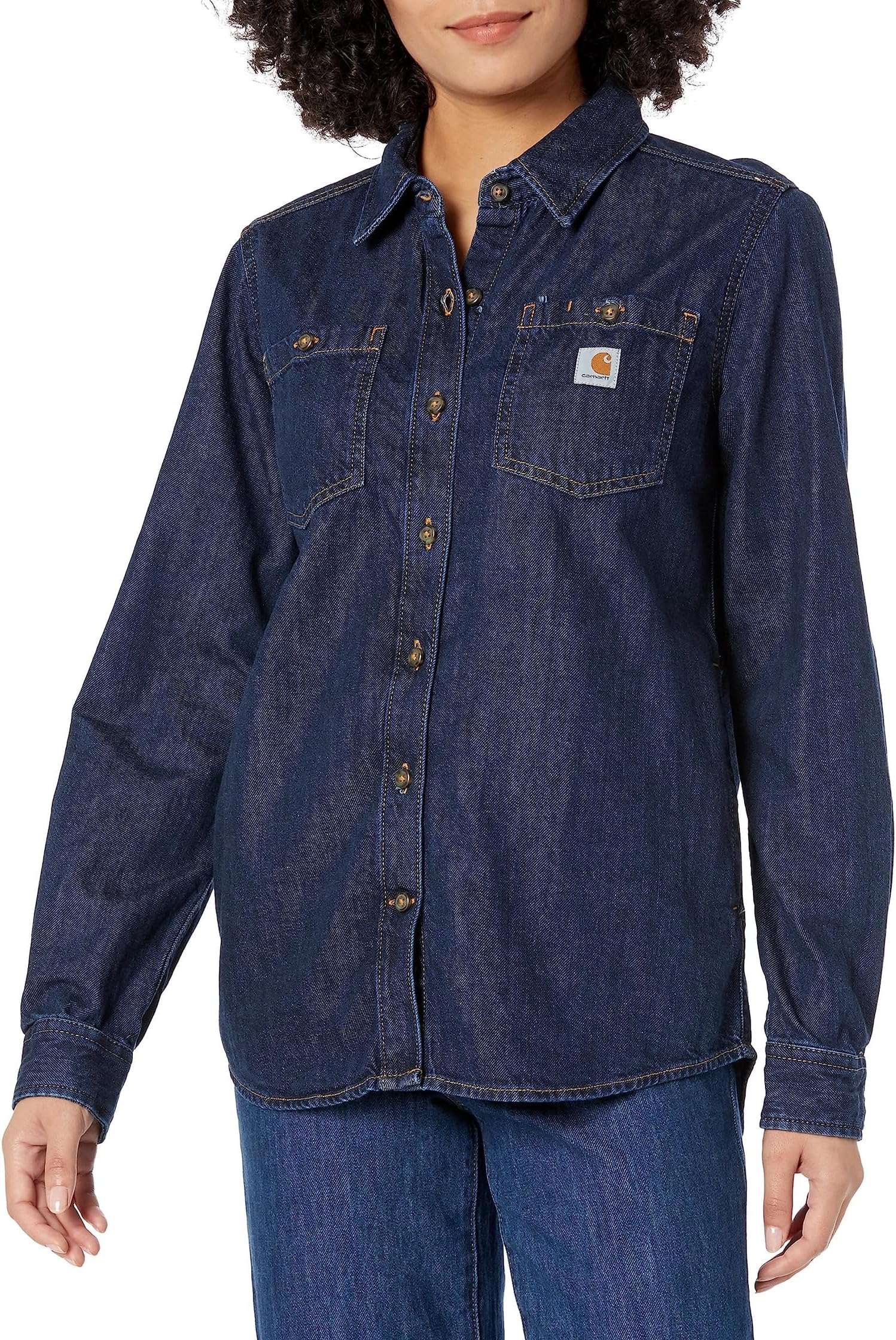 Carhartt Mid Weight Loose Fit Denim Shirt in Zion