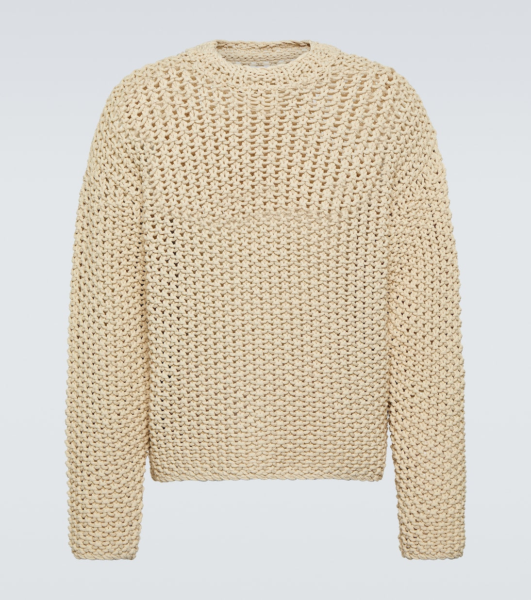 Marina sweater with macrame logo Stone Island, beige