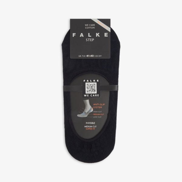 Falke Cotton Blend Medium Invisible Step Socks, Dark Blue