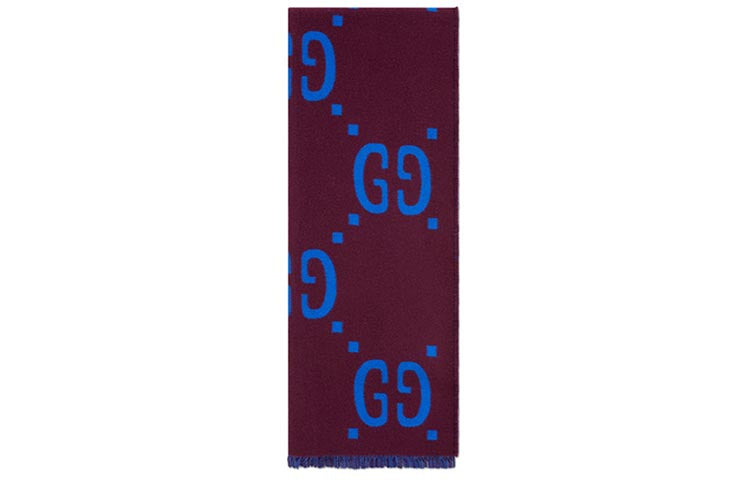 Knitted scarf Gucci, blue / purple