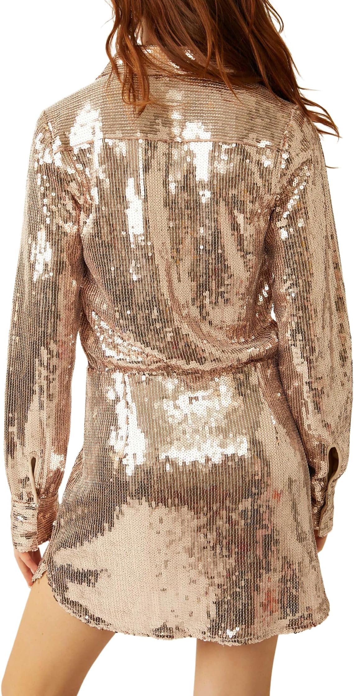 Sophie Sequin Mini Free People Dress, Champagne