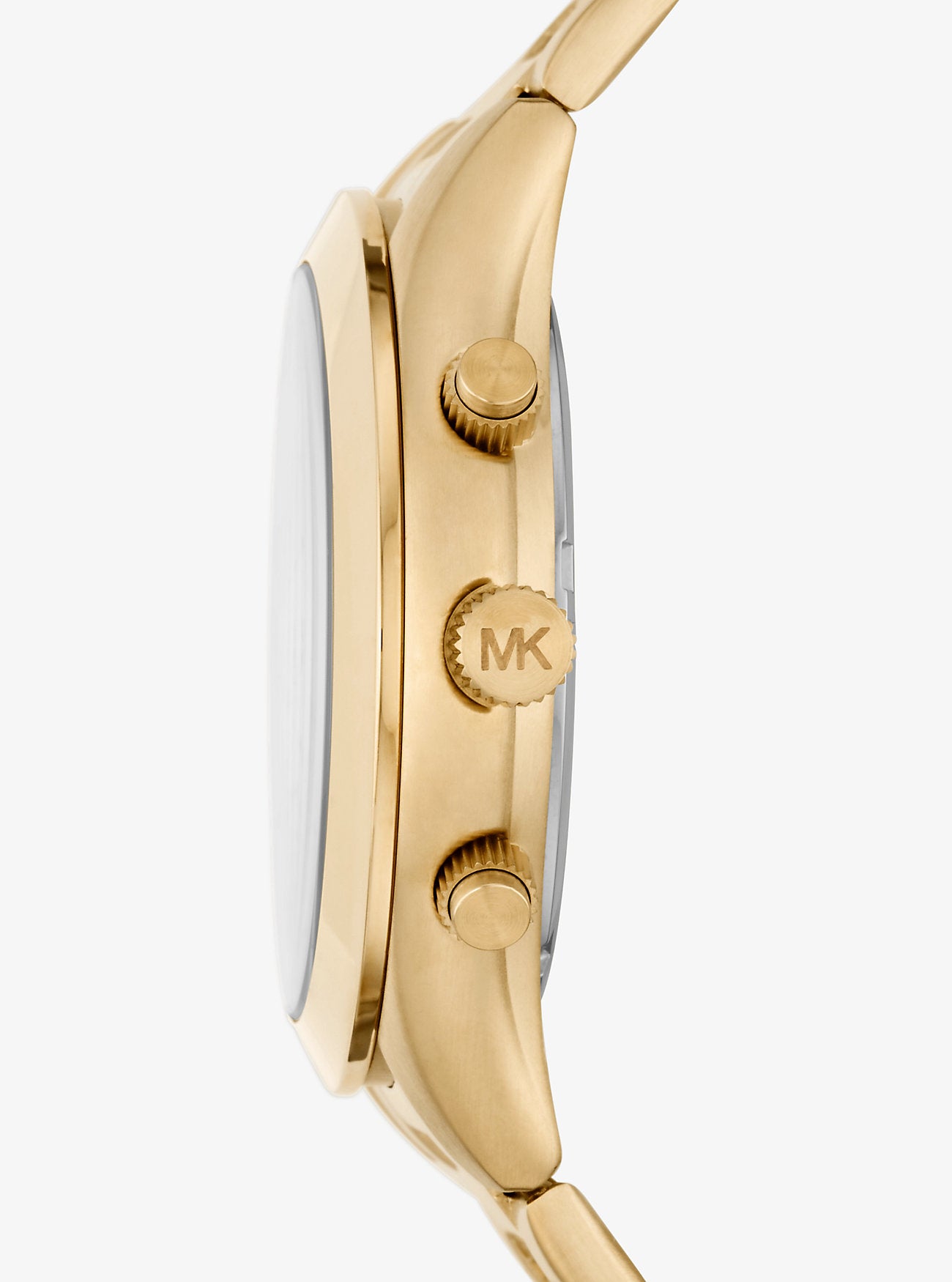 Oversize Runway Michael Kors Slim Gold Watch, Yellow