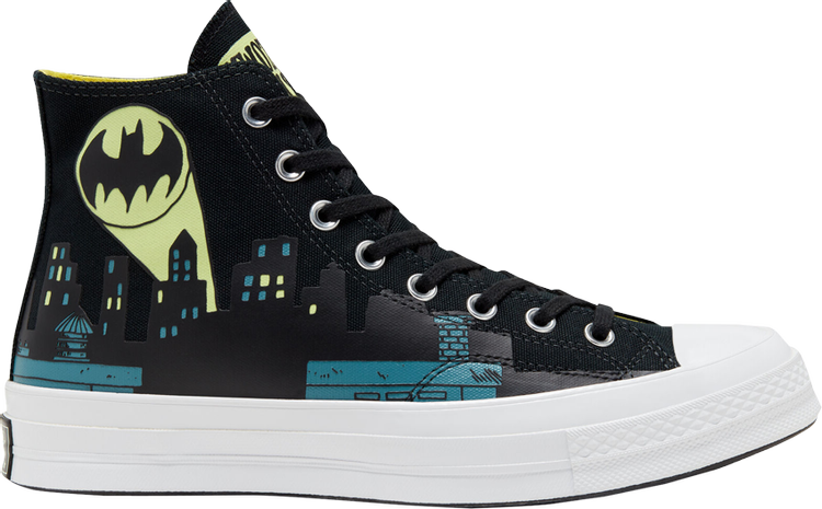 Converse DC Comics x Chinatown Market x Chuck 70 High Gotham City - Glow In The Dark Sneakers, black