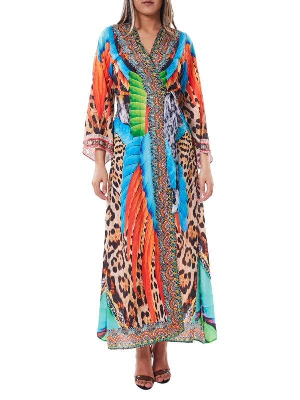 Ranee's Printed Robe, Blue