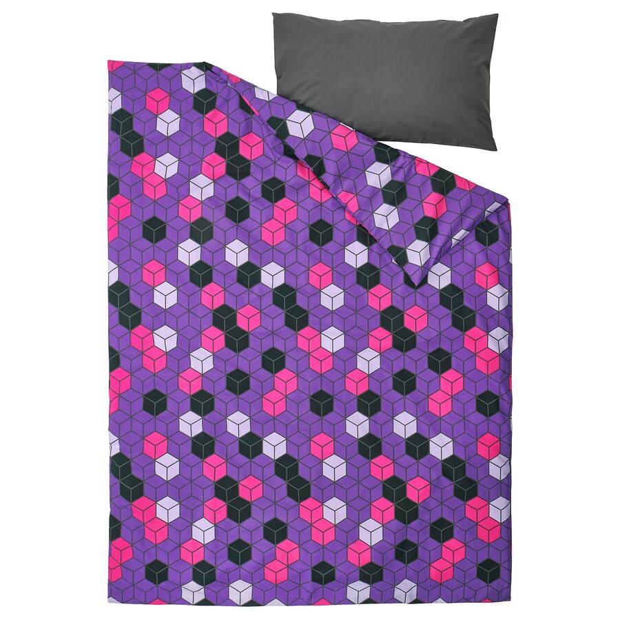 Duvet cover and pillowcase set Ikea Blaskata, 2 pieces, multicolor, 150x200/50x80 cm