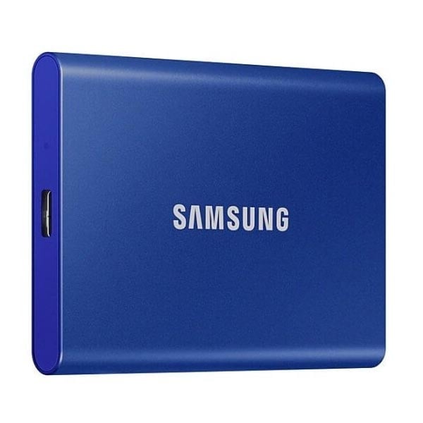 محرك أقراص SSD خارجي Samsung T7 MU-PC1T0H/WW، سعة 1 تيرابايت، أزرق