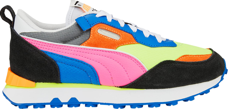 حذاء رياضي Puma Rider FV Jr Future Vintage - Lime Squeeze Royal، متعدد الألوان