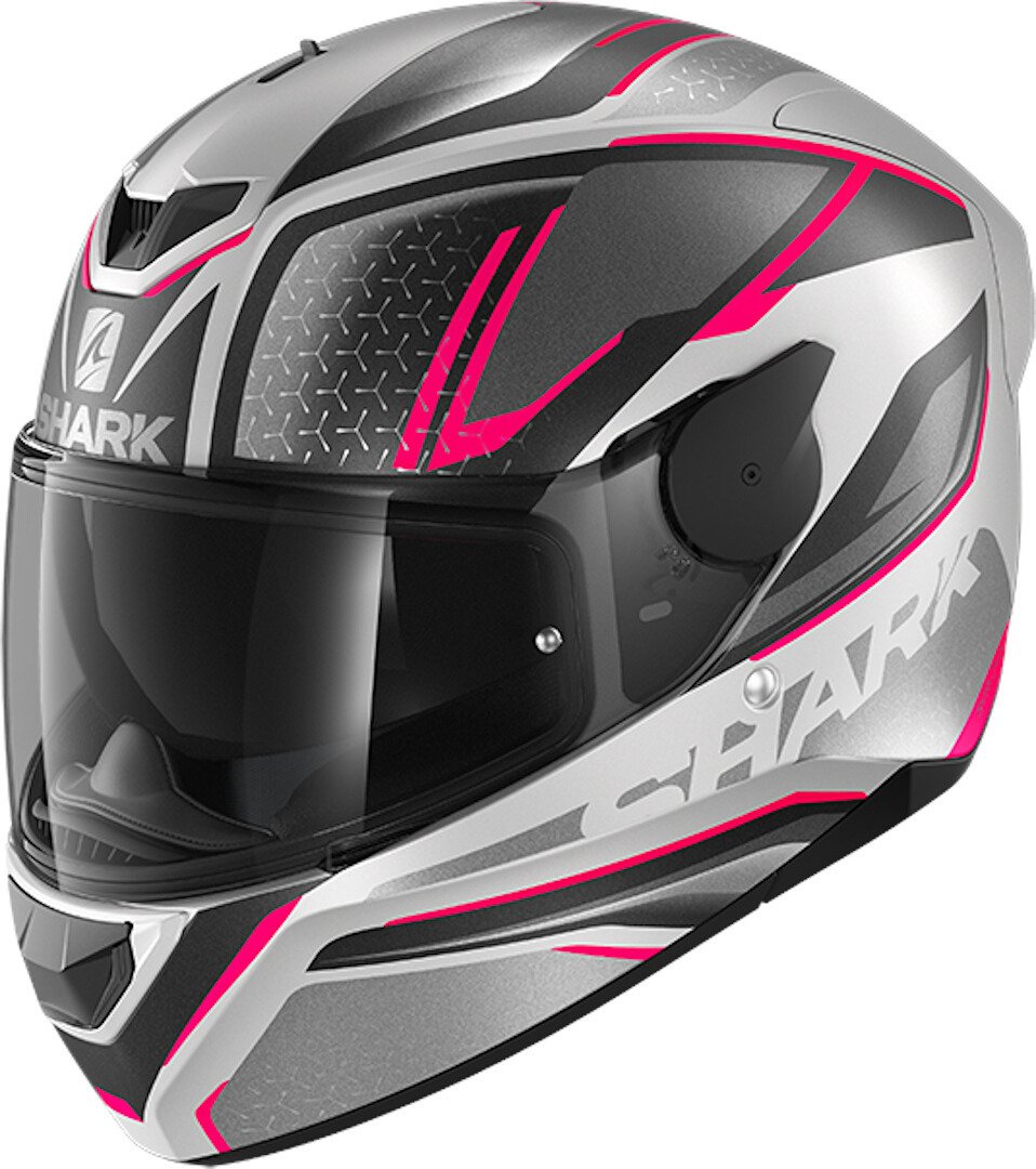 Shark D-Skwal 2 Daven Helmet with Removable Lining, Grey/Pink