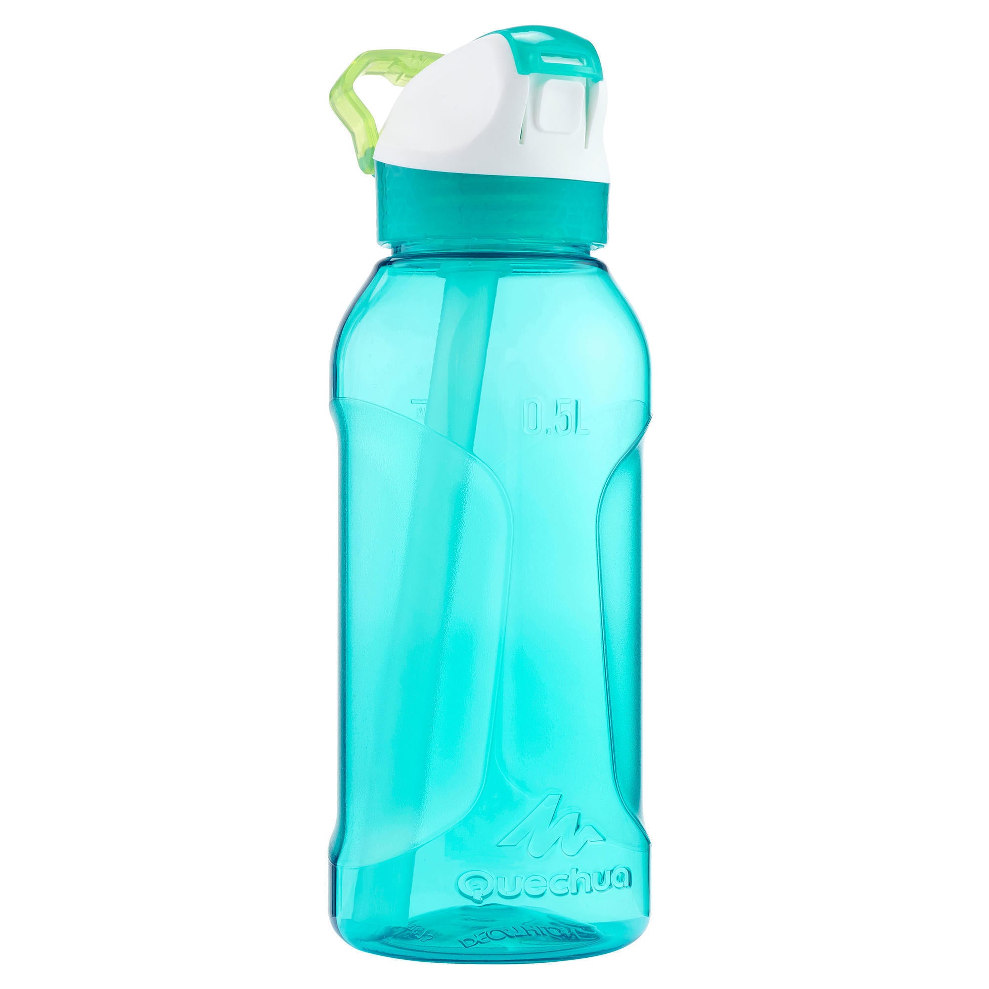 Quechua 900 Ecozen Quick Release Bottle with Hiking Straw, Turquoise