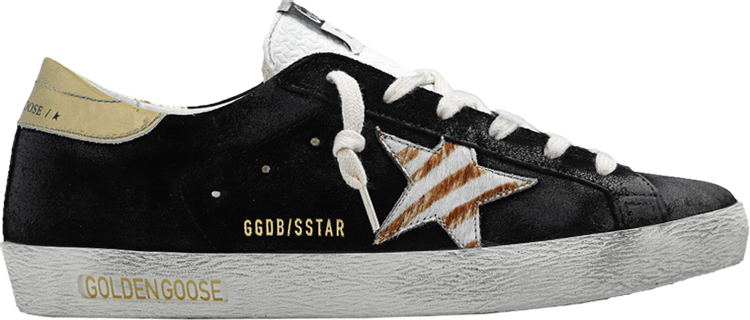 حذاء رياضي Golden Goose Wmns Superstar Black Zebra، أسود