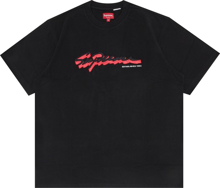 Supreme Shadow Script Short-Sleeve Top 'Black'