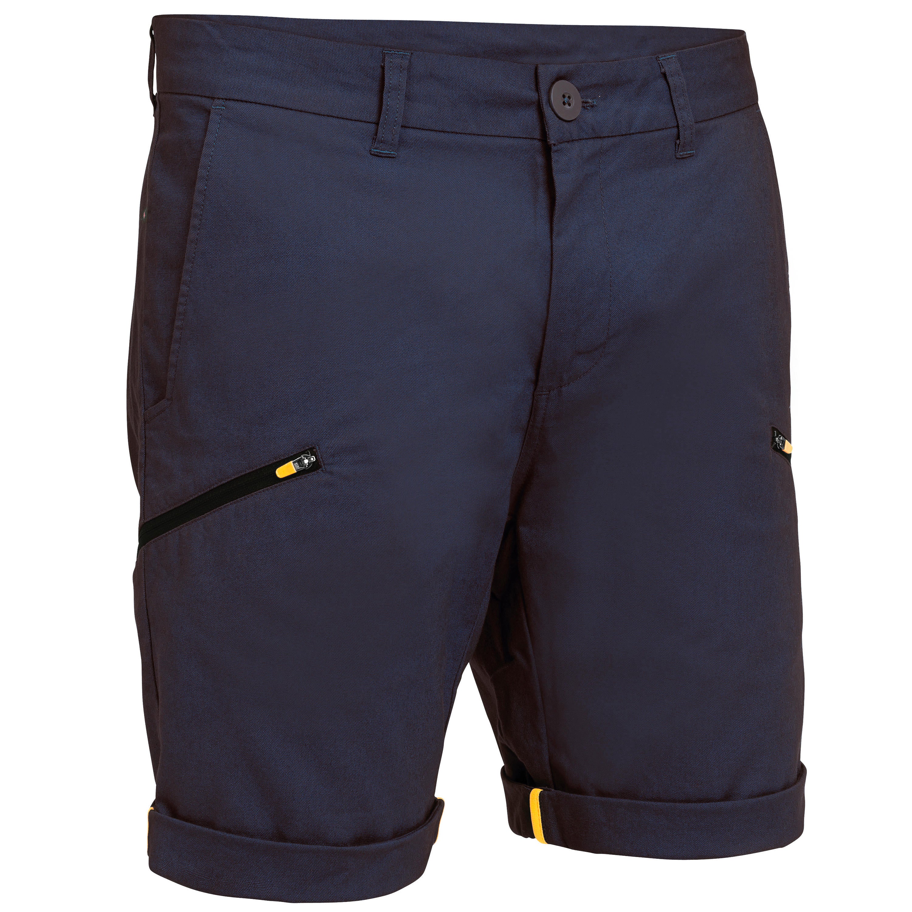 Bermuda shorts men's sailing durable 100 dark blue TRIBORD, black blue