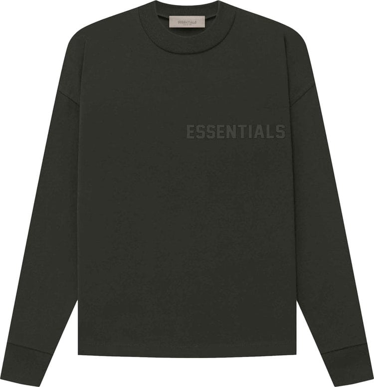 Fear of God Essentials Long-Sleeve Tee 'Off Black', black