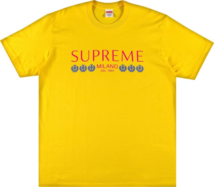 تي شيرت Supreme Milano باللون الأصفر