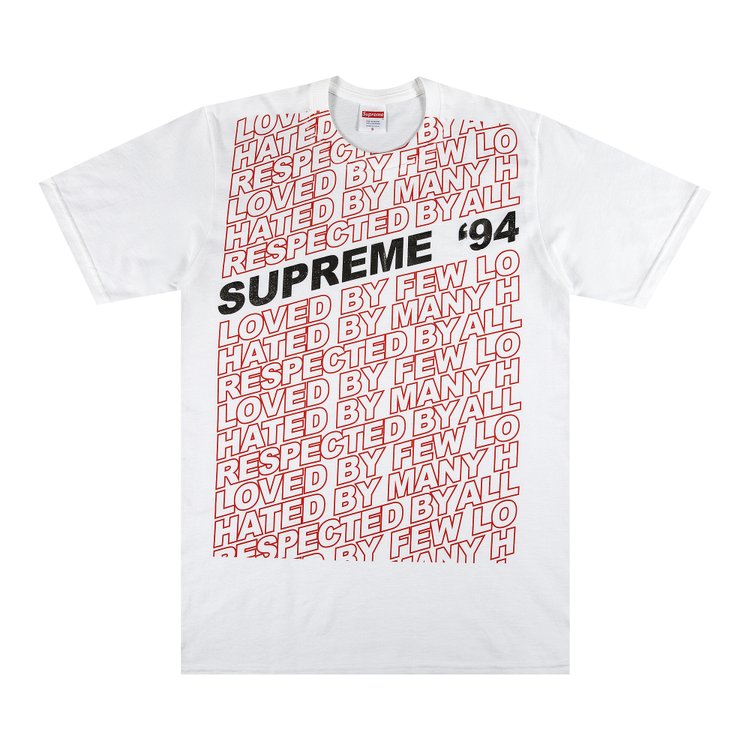 تي شيرت Supreme Respected Tee 'White'، أبيض