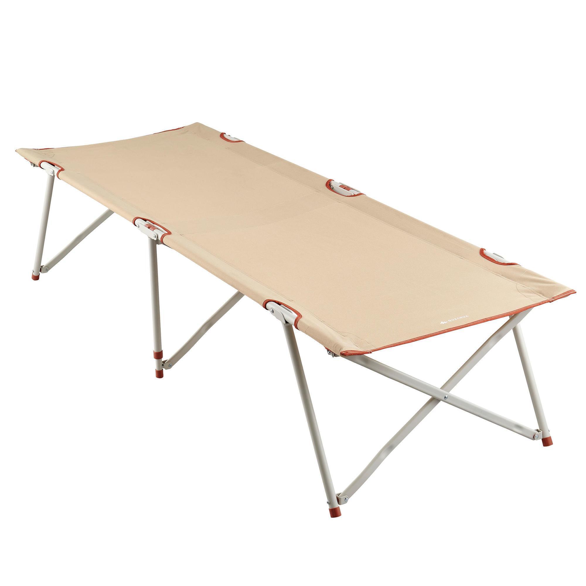 Camping cot Quechua 1-seater 65 cm Second, beige-pink