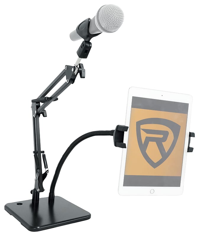 Double Table Arm Rockville i  STAND 85 + Mic Stand/i  Phone/i  Pad on Gooseneck